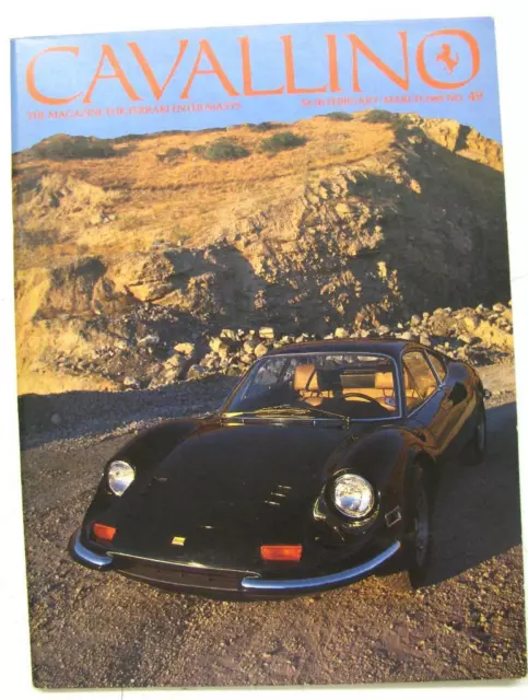 CAVALLINO FERRARI Sport Car ENTHUSIASTS Magazine FEB/MAR 1989 No. 49