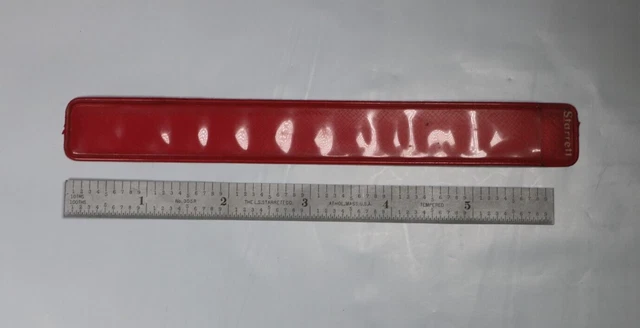 LS Starrett C305R-6 Flexible Steel Rule with Inch Graduations, 6" Tempered Ruler