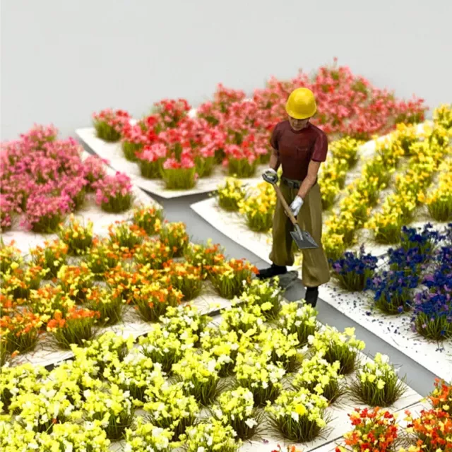 1:87 Miniature 32 Tufts Flowers Bush Grasses Plants HO/OO Scale Woodland Scenics 2