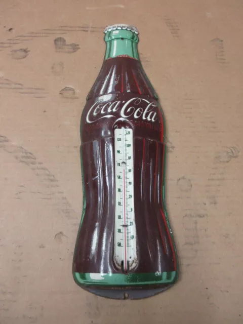 Vintage Coca Cola Thermometer Gas Station Sign Robertson USA