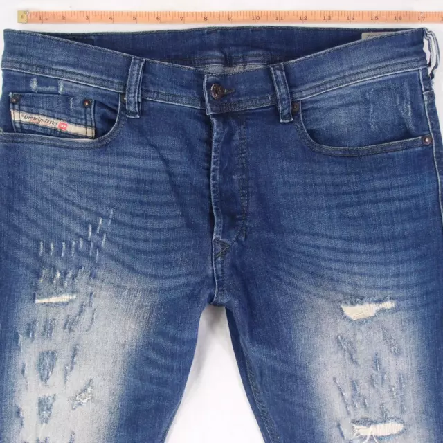 MENS DIESEL TEPPHAR R08C6 Stretch Slim Straight Blue Jeans W33 L32 $57. ...