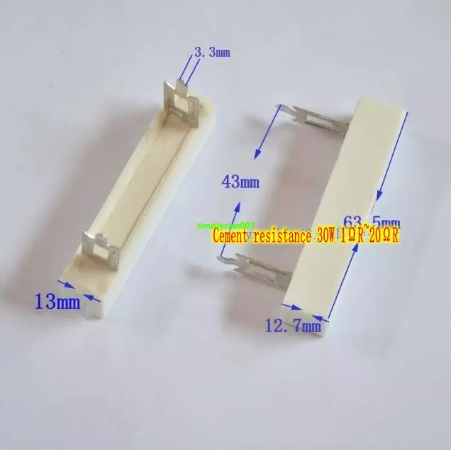 30W 1ΩR~20ΩR Cement resistance Ceramic resistor High power cement resistor 2