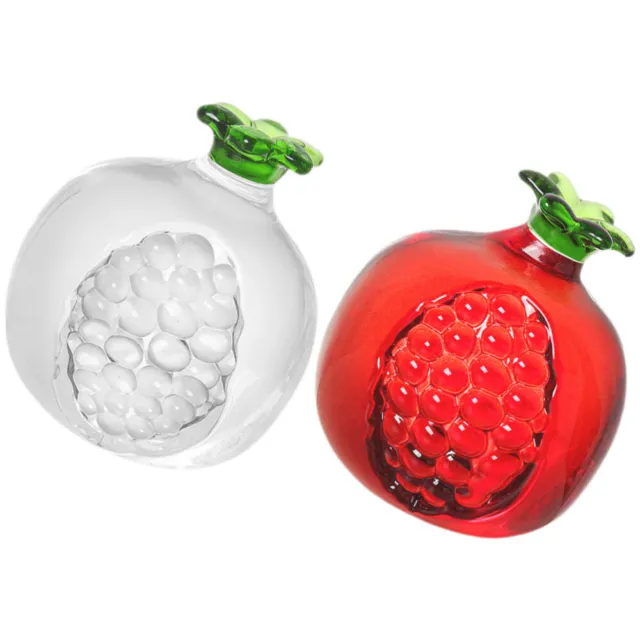 2 Pcs Esstischdekoration Granatapfel-Ornament Briefbeschwerer