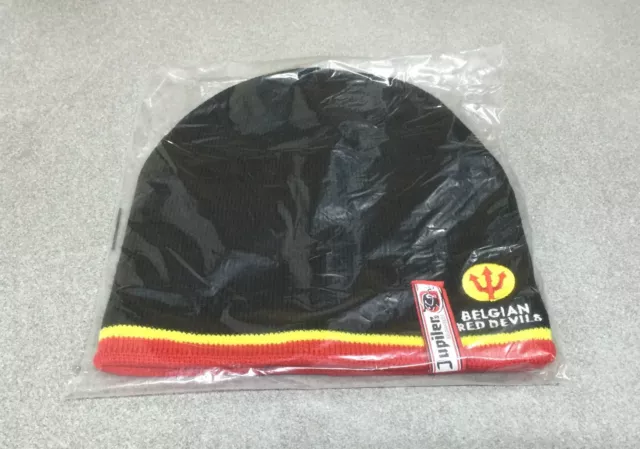 Bonnet Laine Noir Biere Belge Beer Bier Jupiler Foot Football Belgian Red Devils