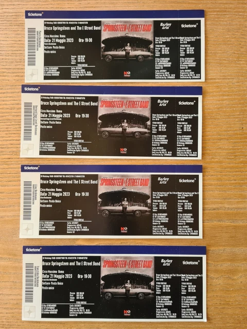 4 biglietti  BRUCE SPRINGSTEEN ROMA 21 Maggio 2023