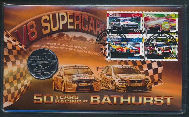 Australia: 2013 Bathurst 50 Anniversary 50c PNC, Very Scarce