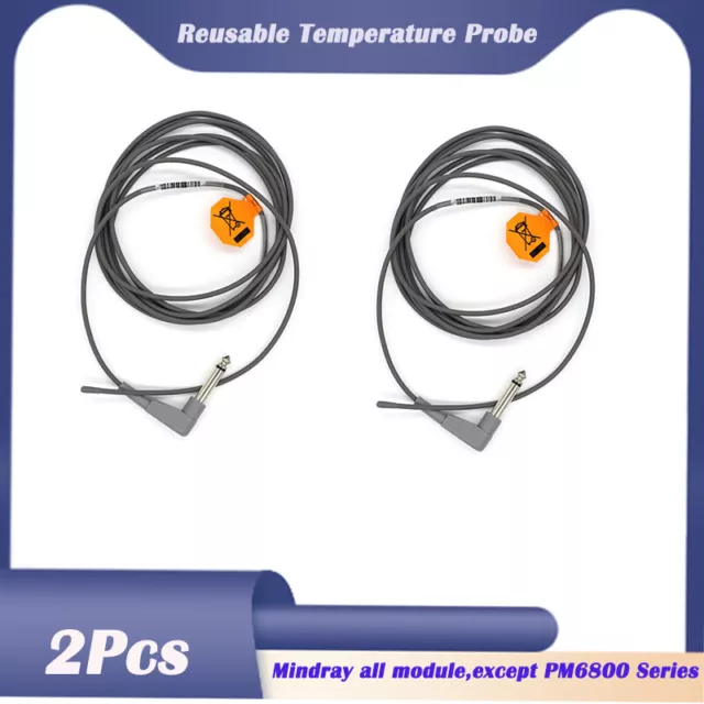 2Pcs Medical Adult Skin Surface Temperature Probe Fit For Mindray all module
