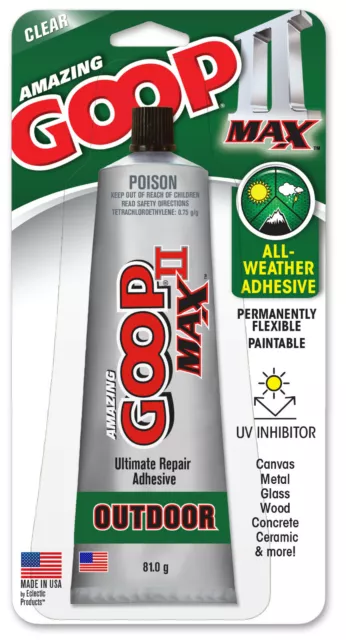 Amazing Goop II MAX OUTDOOR Contact Adhesive 2oz 81g All Weather Glue by E6000