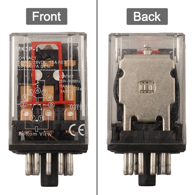 Small Pin Relay SMALL INTERMEDIATE RELAY 12V DC 11 Pin Communication Electronic ...