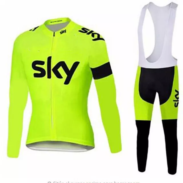 Conjunto Maillot Ciclismo Hombre Verano Manga Larga Pantalones con de 3D Gel Pad 3