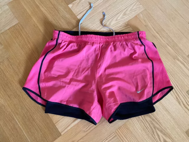 Womens Nike Dri Fit Athletic Training Double Layer Running Shorts Size S