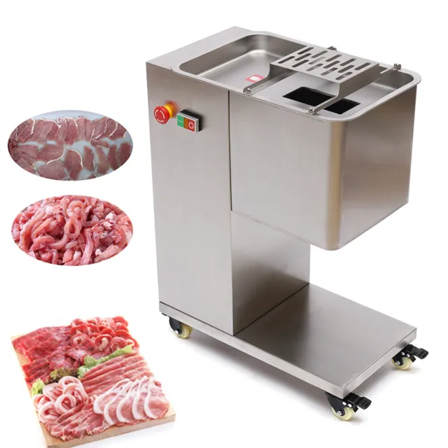 550W Electric Meat Cutting Machine Meat Slicer Cutter Stainless 500KG/H 110V