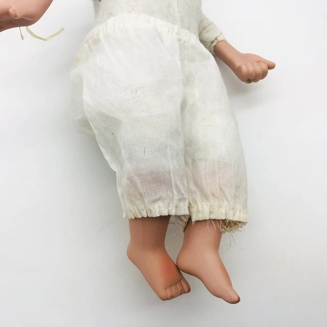 Vintage Cloth Doll Porcelain Bisque Sewn Body 16" Grandma Nana Grumpy Babydoll 6