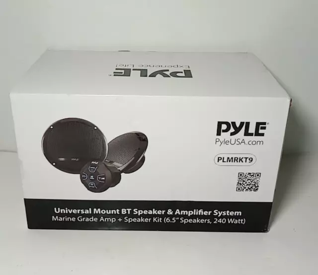 Pyle Marine Grade PLMRKT9 Universal Mount Bluetooth Speaker & Amplifier System