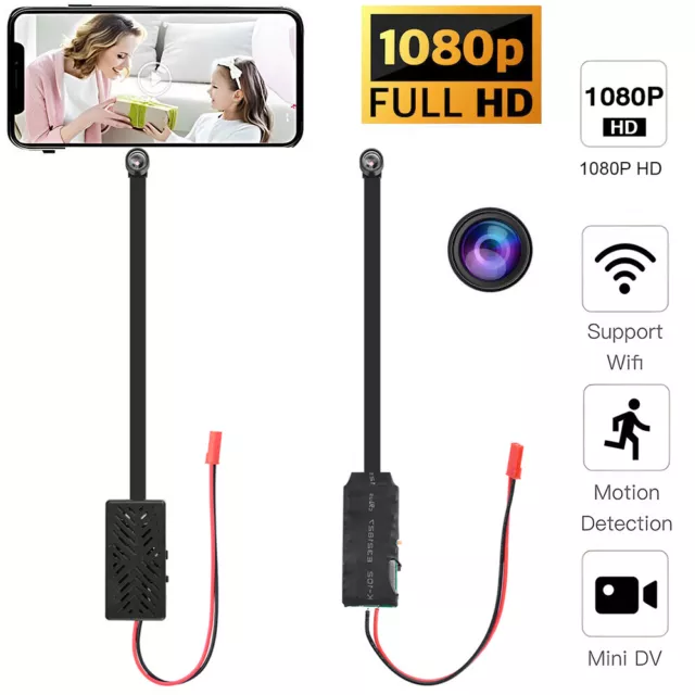 1080P Wireless Nanny Cam Spy Mini Camera DIY Pinhole Hidden Security IP DVR Cam