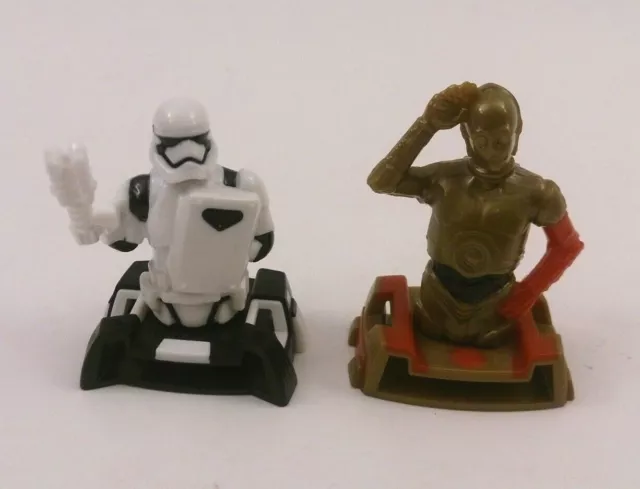 Kinder Joy Star Wars Disc Launcher Toy Figurines C-3PO & Stormtrooper