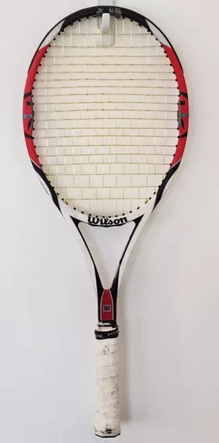 ((( USED ))) ROGER FEDERER - WILSON - K-FACTOR -SIX-ONE TOUR 90 - Tennis Racket