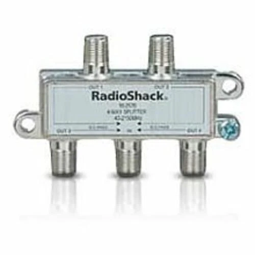 RADIOSHACK 4 WAY Satellite Splitter 75 Ohm Compatible W/ Most Digital