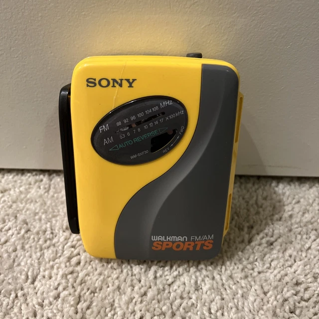 VINTAGE SONY SPORTS Walkman Yellow FM/AM Cassette Player WMSXF30 Parts