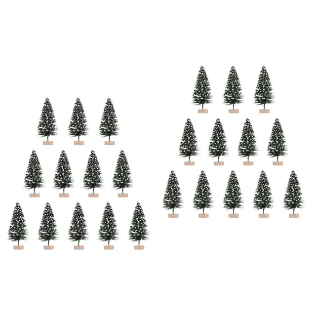 24 pz alberi di sisal congelati tavolo natalizio ornamenti sisal alberi di Natale