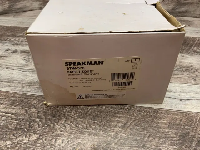 Speakman STW-370 Safe-T-Zone Thermostatic Mixing Valve, Rough Brass **OPEN BOX**