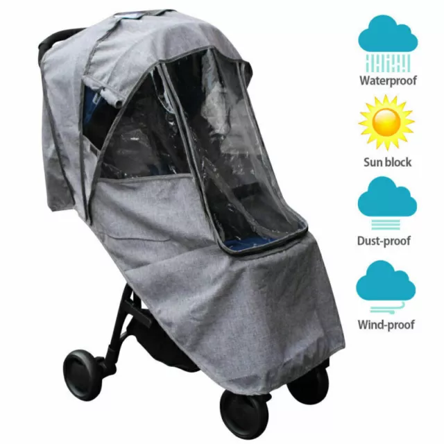 Universal Regenschutz Kinderwagen Regenverdeck Regenhülle Buggy Abdeckung A