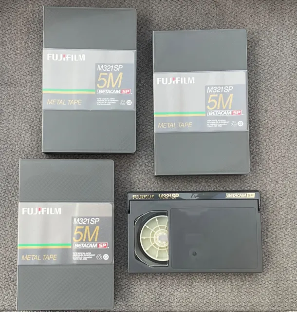 3 videocassette Fuji Betacam SP 5 min nastri - NoS nuove inutilizzate - Fujifilm
