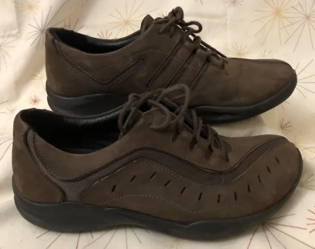 Clarks Wave Wheel Womens 8.5M Brown Lace Up Comfort Casual Sneaker Shoes 86510
