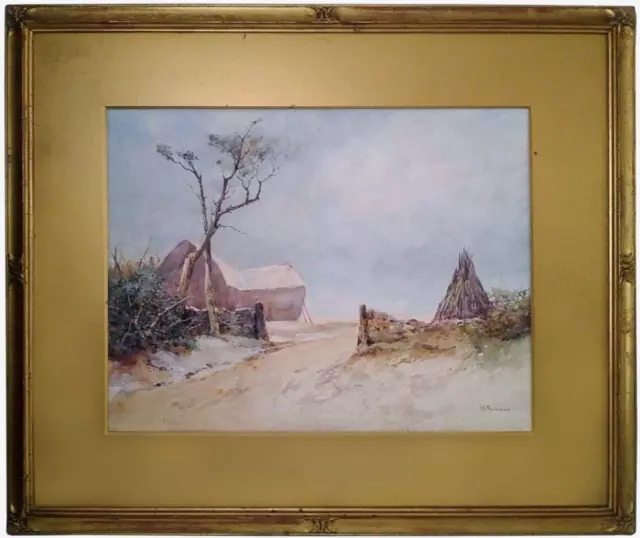 Carl Wendell Rawson (Usa/1884-1970) W/C Western Landscape Painting, Gilt Mat/Frm