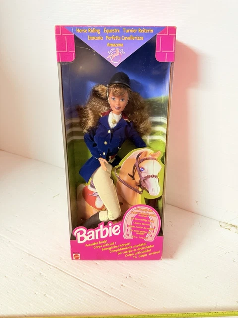 Barbie Mattel équitation Avec Cheval - Vintage Années 90 - Boîte D'origine Ouverte