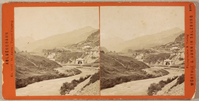Österreich Arlbergbahn St.Anton Tunnel Foto Stereo Wurthle & Sohn Salzburg