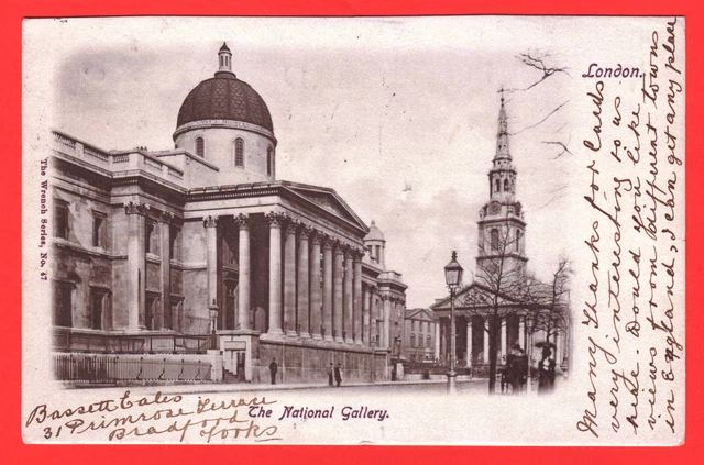 Uk - Vintage Postcard - London National Gallery - Mail - Good Early Stamping