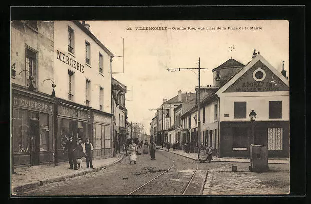 CPA Villemomble, Grande Rue, vue prise de la Place de la Mairie 1904