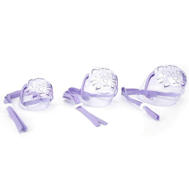 3pcs Cat Dog Muzzle AntiBite Cat Mouth Cover Breathable Transparent Cat Dog Ffg
