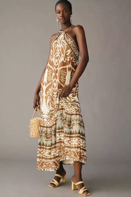 Size M - Anthropologie Vineet Bahl Printed Halter Dress NWT - $260