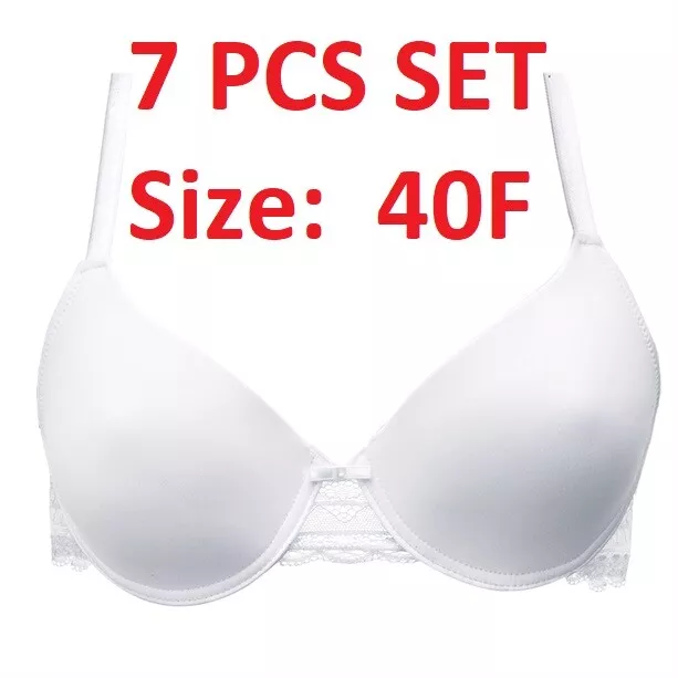 M&S Cotton Rich UnderWired Padded Full Cup T Shirt Bra In WHITE Size 36B 