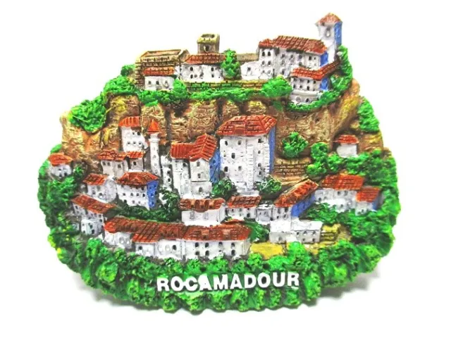 Rocamadour Magnet Poly,Souvenir Frankreich Wallfahrtsort Kirche