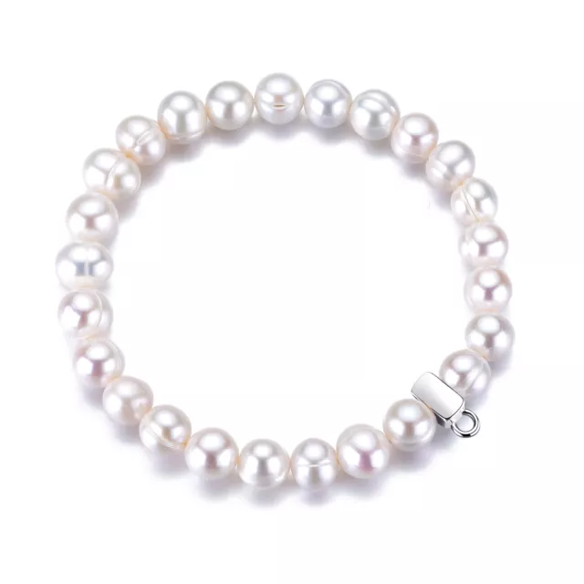 Freshwater Baroque Pearl Charm Stretch Bracelet