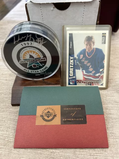 WAYNE GRETZKY Autographed Edmonton Oilers “Heroes of Hockey” Blue Adidas  Jersey UDA - Game Day Legends