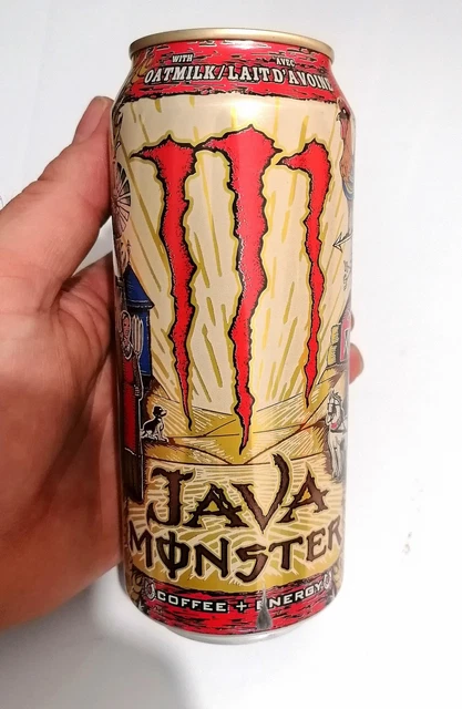 MONSTER ENERGY JAVA Oatmilk Lattina 444ml Piena Solo Collezione No ...