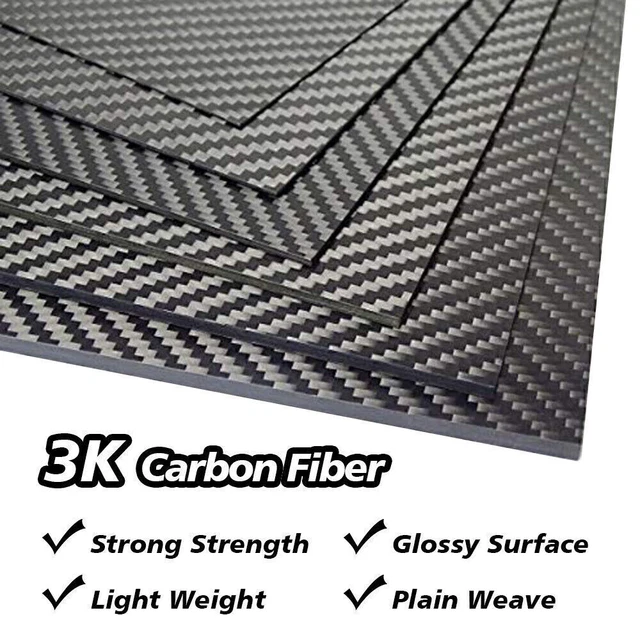 Lastra Carbonio 1mm – 300mm X 100mm CFK, Tessuto Opaco, Made In Germany