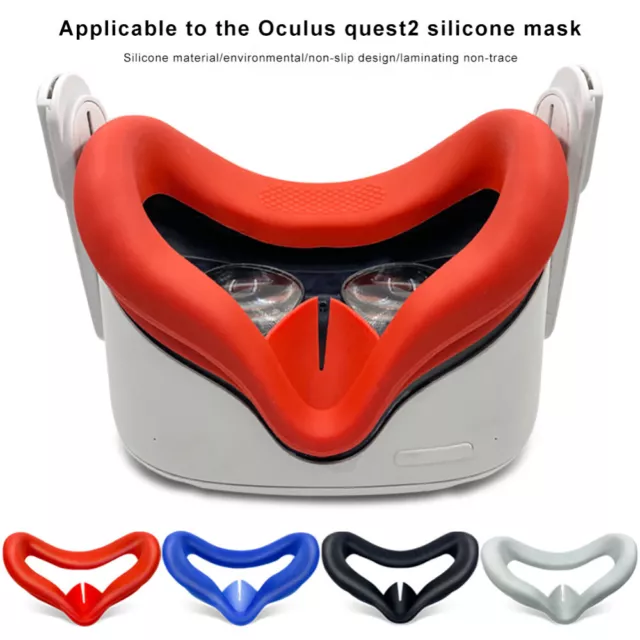 for Oculus Quest 2 VR Face Eye Cover Silicone Cushion Pad Mask Washable Non-Slip 2