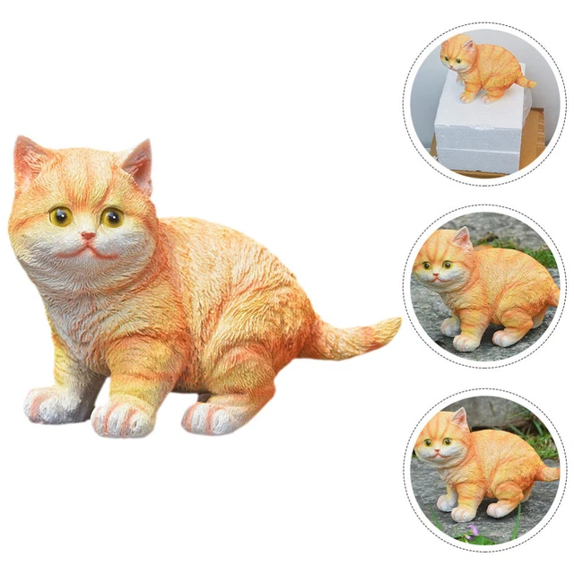 Gartenfigur Schlafende Katze Aus Harz – Wetterfeste Dekofigur Für Terrasse & Wohnung