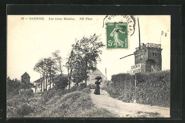 CPA Sannois, Les vieux Moulins, windmill