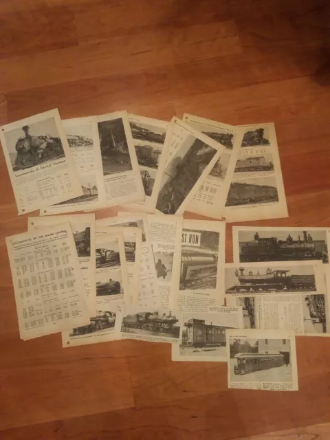 Lot of New England Locomotives Railroad Ephemera 1940"s
