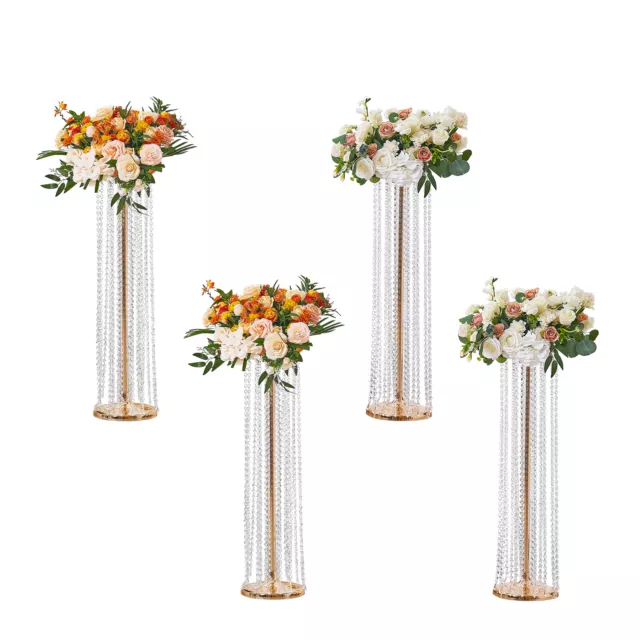 VEVOR Soporte de Flores para Boda 4 Piezas Exhibición Floral de Cristal 90 cm