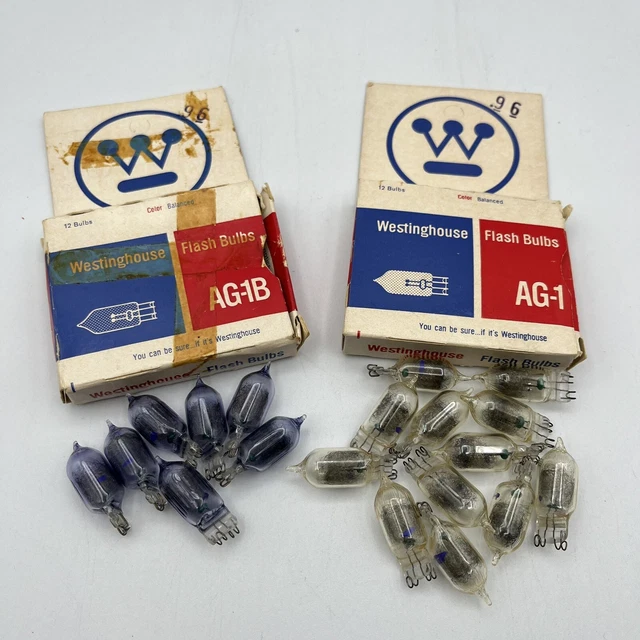 Bombillas de flash para cámara Westinghouse - AG-1B (7) y AG-1 (12) - LOTE DE 19 - No usadas