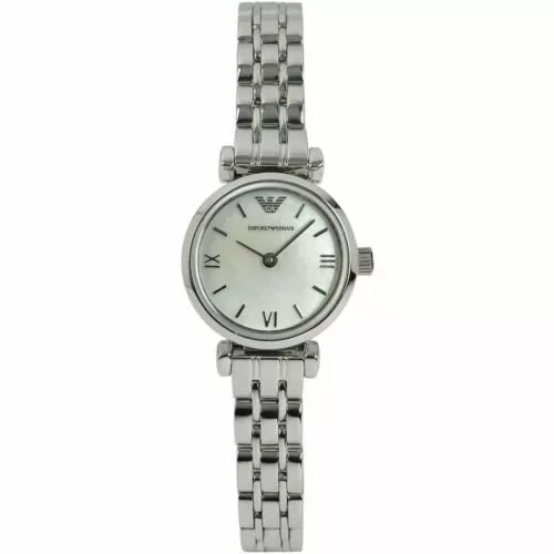 Neuf Emporio Armani AR1763 Acier Inoxydable Cadran Nacre Quartz Montre Femme 3