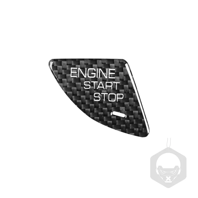 Kohlefaser Automotor Start Stop Knopf Zünd Aufkleber Trimmen für Cadillac ATS A