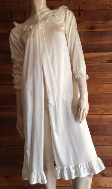 Vintage Rose Cottage Ivory Large Girl's Robe    #9620